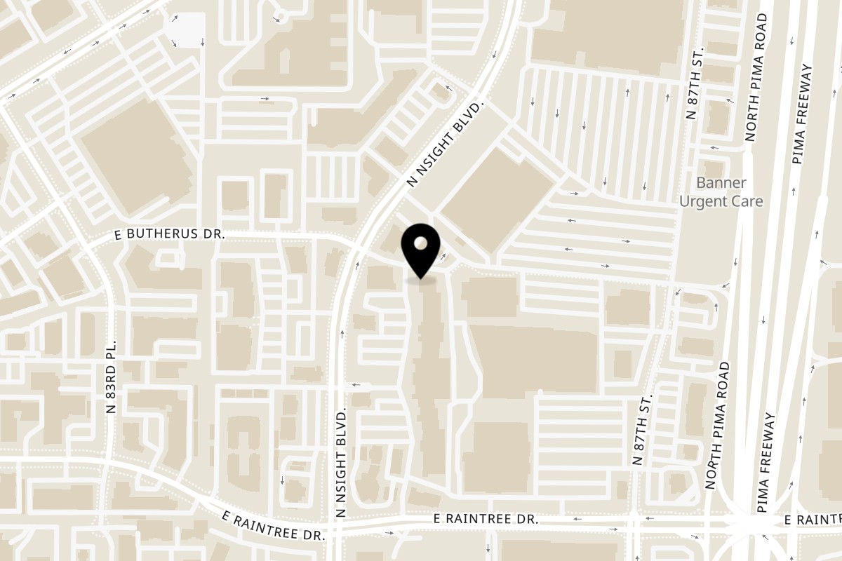 Map showing the location of Culinary Gangster Scottsdale on 14891 N Northsight Blvd Ste 135 in Scottsdale